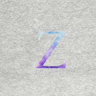 Zeta Blue Watercolor Letter T-Shirt